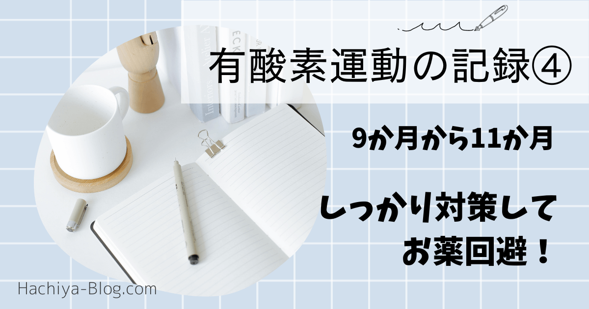 有酸素運動の記録④　9か月から11カ月